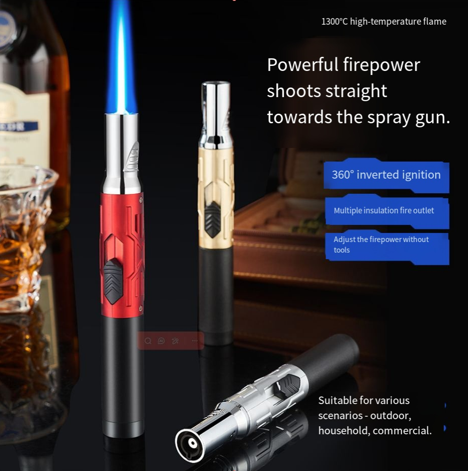 Refillable Torch Lighter — Jet Flame, Candle Grade