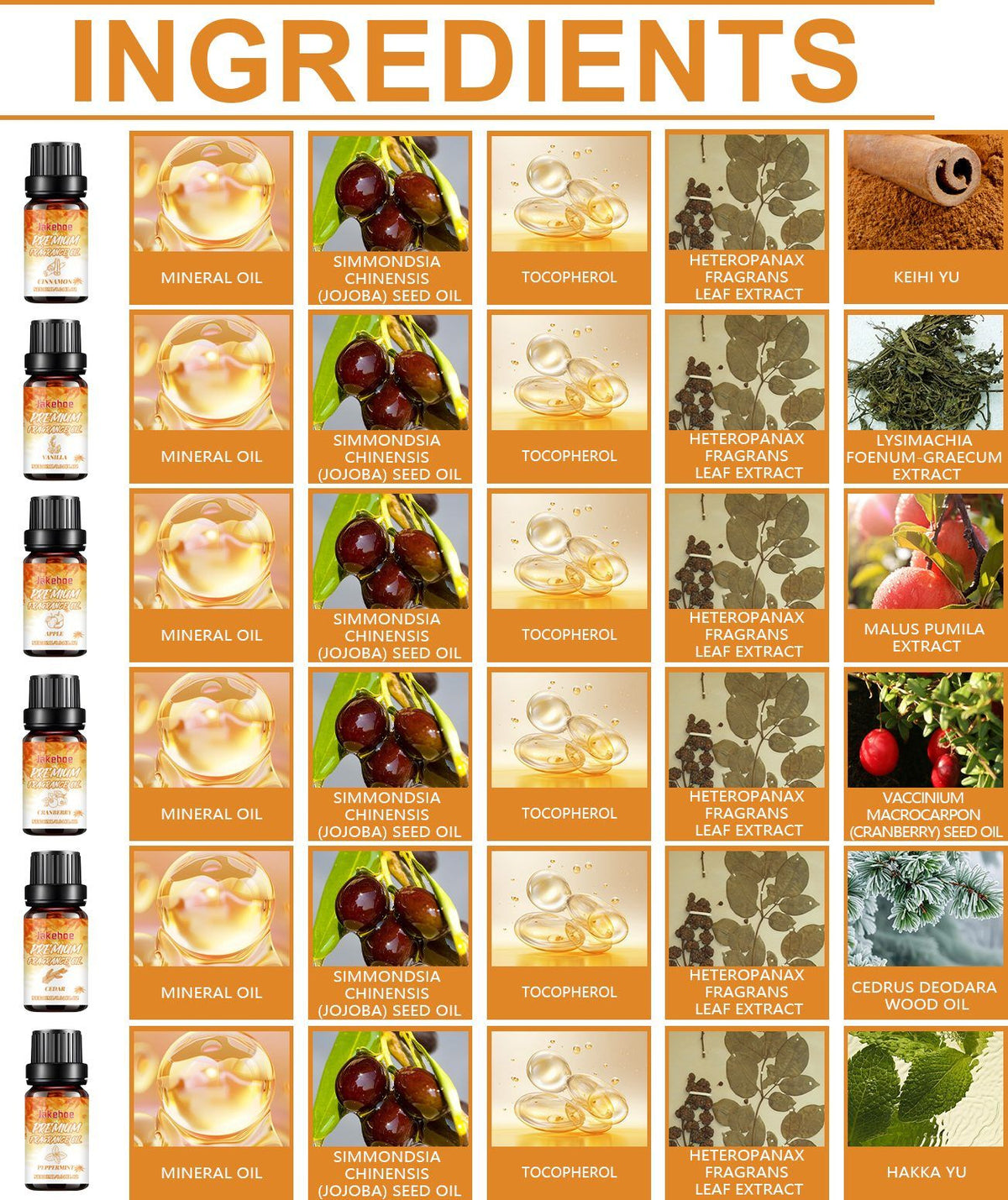 Home Fragrance Essential Oil Set — 6 x 10 ml