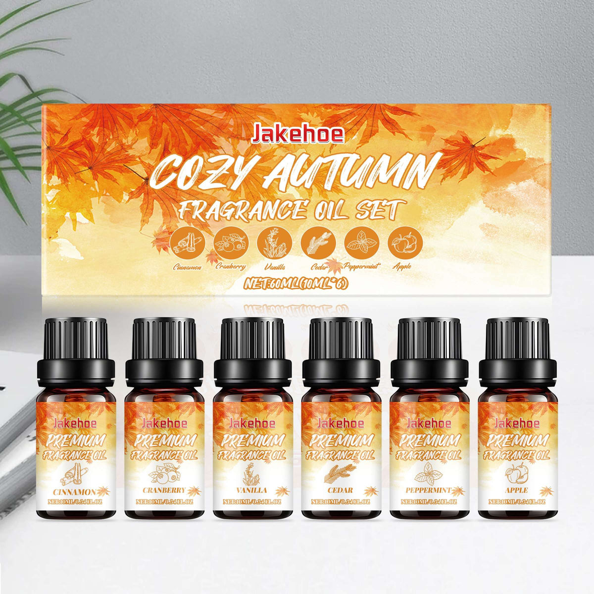 Home Fragrance Essential Oil Set — 6 x 10 ml