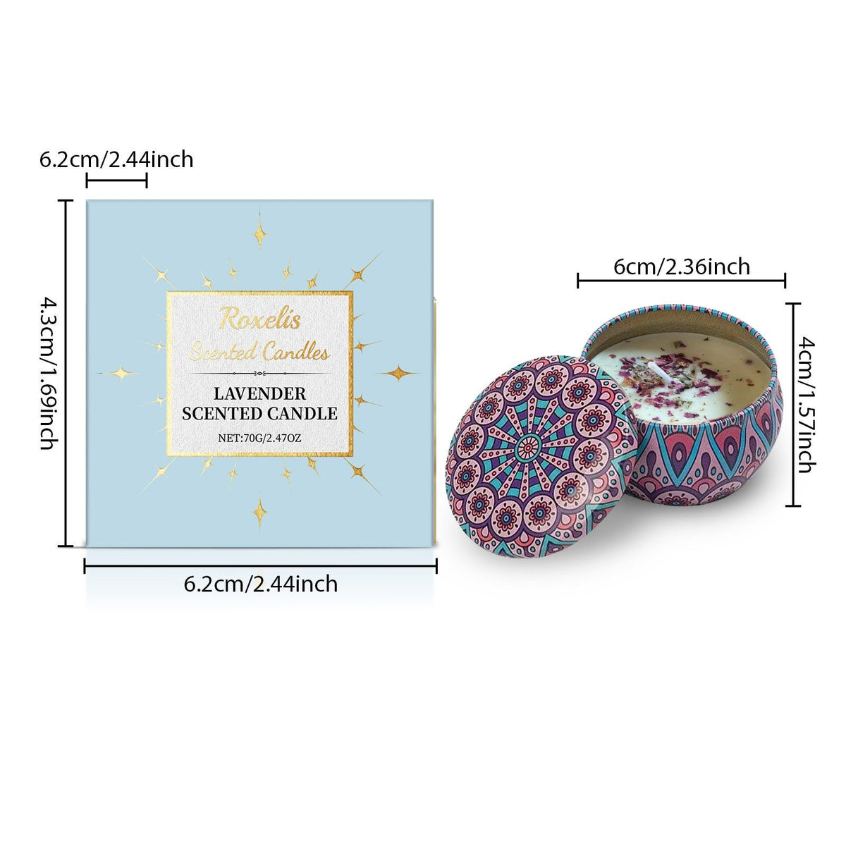 Lavender Scented Candle — 70 g Jar