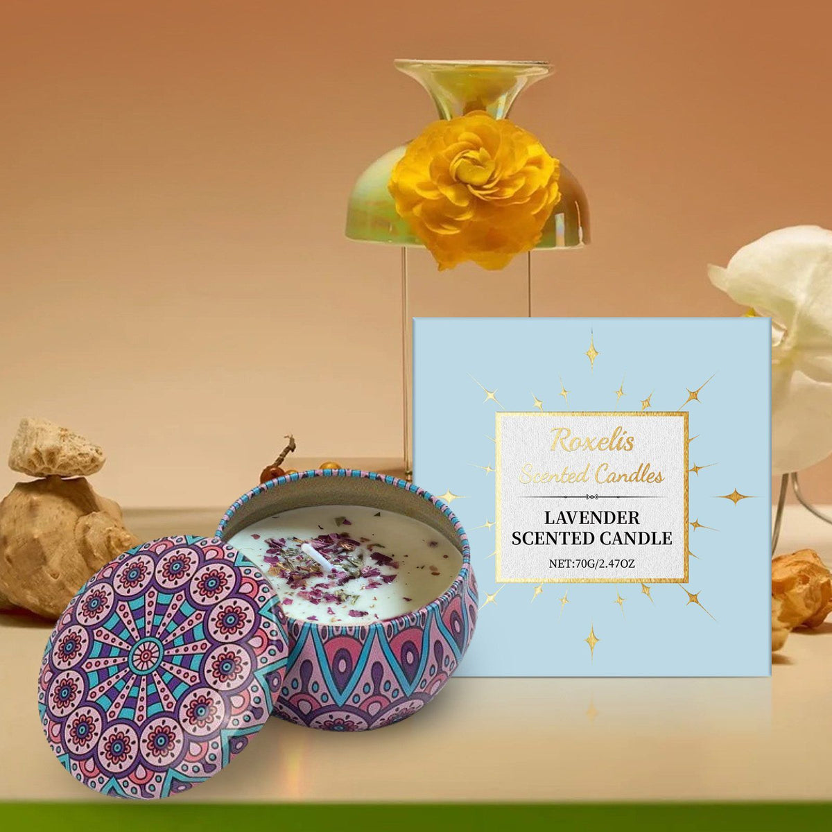 Lavender Scented Candle — 70 g Jar