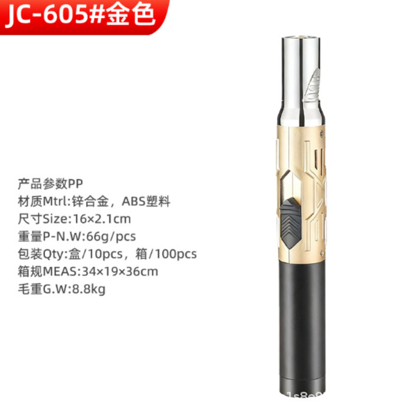 Refillable Torch Lighter — Jet Flame, Candle Grade