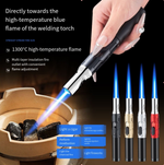 Refillable Torch Lighter — Jet Flame, Candle Grade