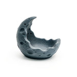 Crescent Moon Candle Holder — Lunar Texture Tray