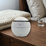 Mushroom humidifier in white wood grain